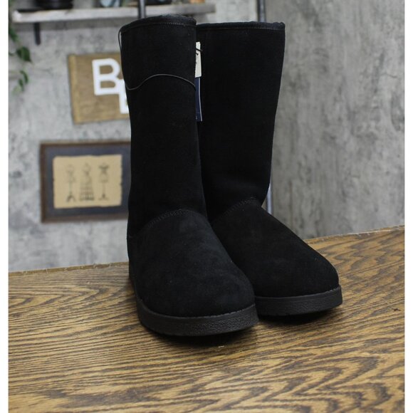 NWT Universal Thread Womens Sarah Suede Shearling Winter Boots 91467407 Black 6M - Picture 6 of 9